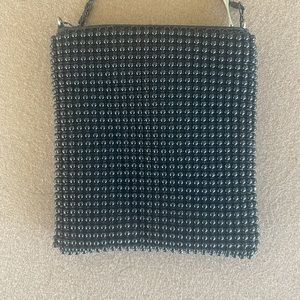 NWOT black beaded evening bag